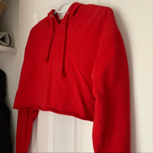 Nameless Red Cropped Hoodie - Picture 3 of 7